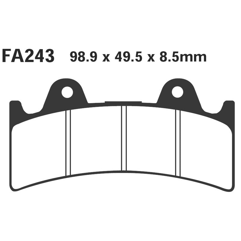 Ebc Pastiglie freno Hh Pinza Jay brake 6 Pistoncini FA243HH