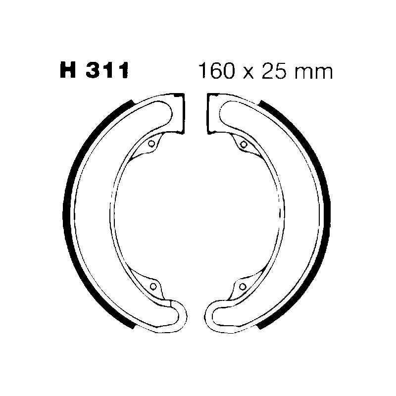 Ebc Ganasce Freno Honda Xl 250 03-04 H311