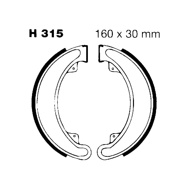 EBC Brake Shoes Honda CB 400 E H315