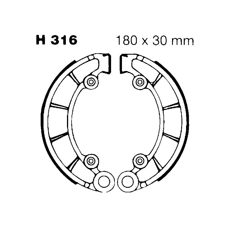 Ebc Ganasce Freno Honda Cb500 K1 H316