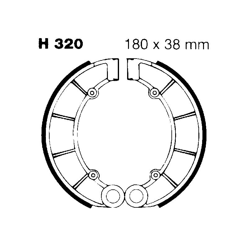 Ebc Ganasce Freno Honda Cb750 K1-K7 H320