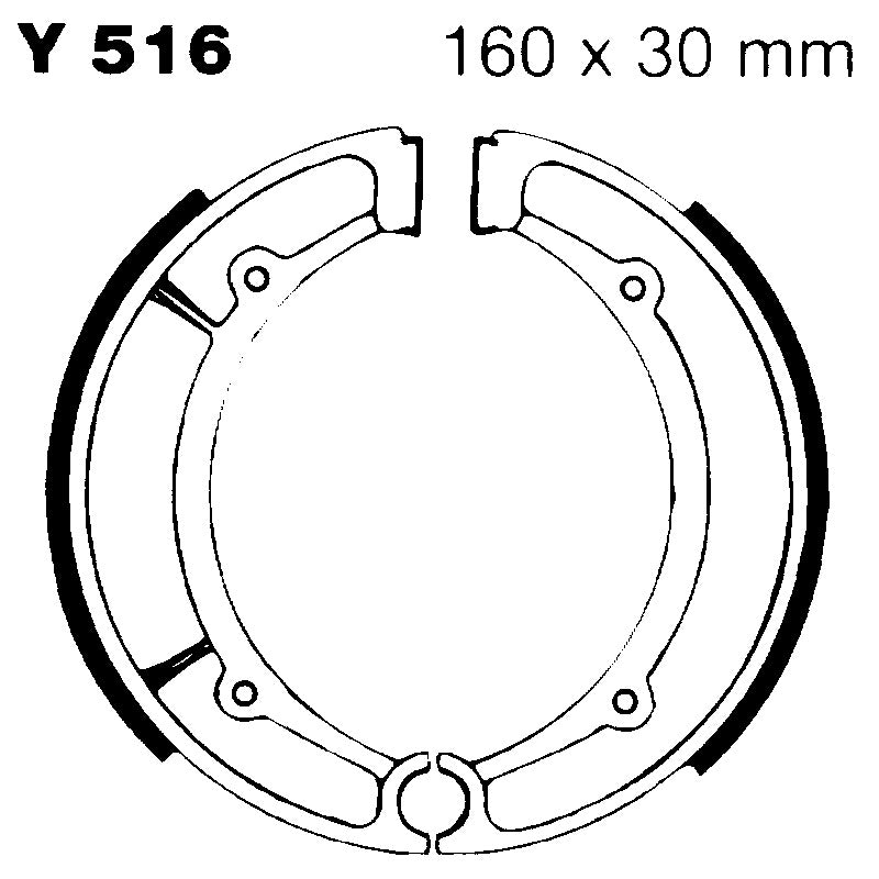 Ebc Brake Shoes Yamaha Majesty 250 Xs 250/Sx 400 Y516