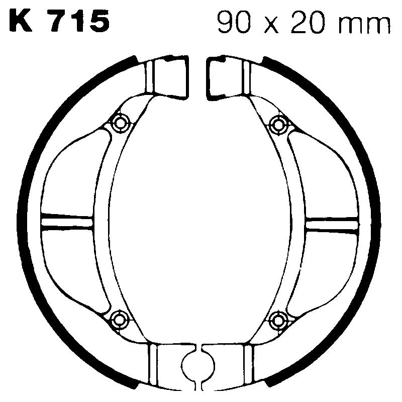 Ebc Ganasce Freno Kawasaki Kx 60/80/110 Suzuki Rm 60 K3 K715
