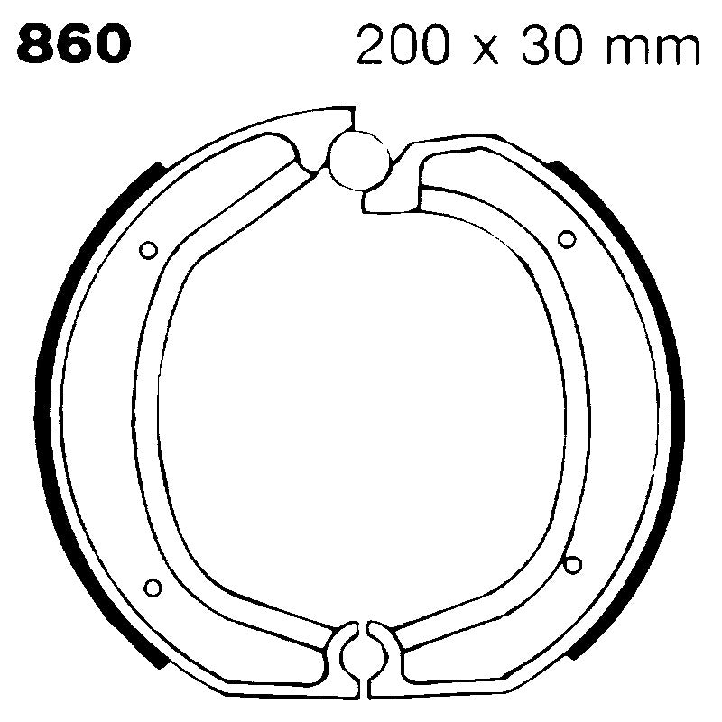 Ebc Ganasce Freno Bmw R80/90/100 Posteriore 860