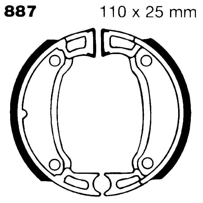 Ebc Ganasce Freno Italjet Pista 887