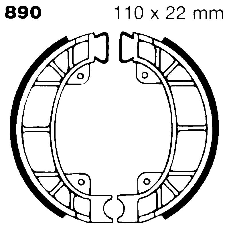 Ebc Ganasce Freno Scatto-Zum 890