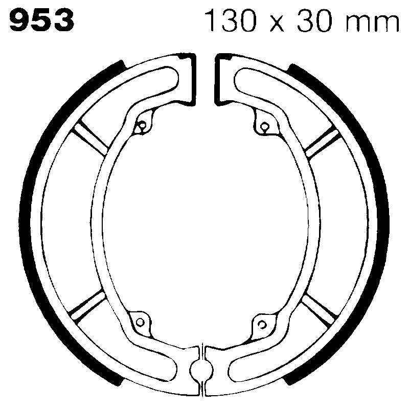 Ebc Brake Shoes Cagiva Elefant 125 87 Rear 953