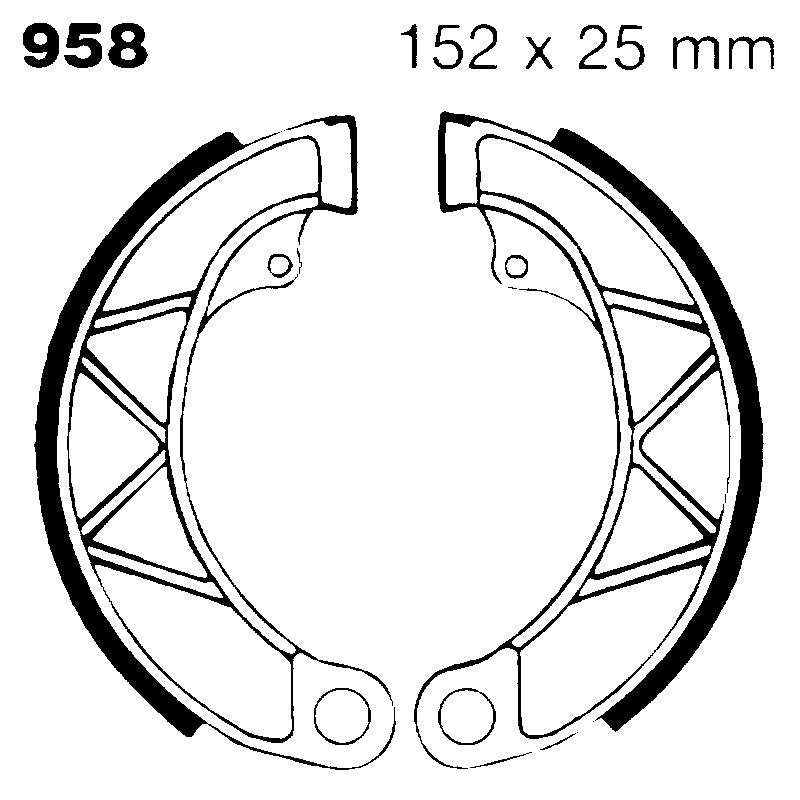 Ebc Ganasce Freno Lambretta Li. 125/175 958
