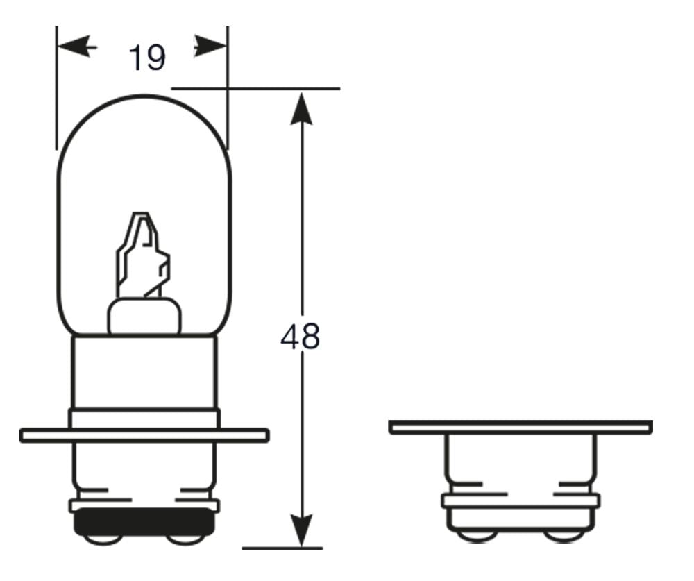 Ringlichtbirne 12V 25/25W