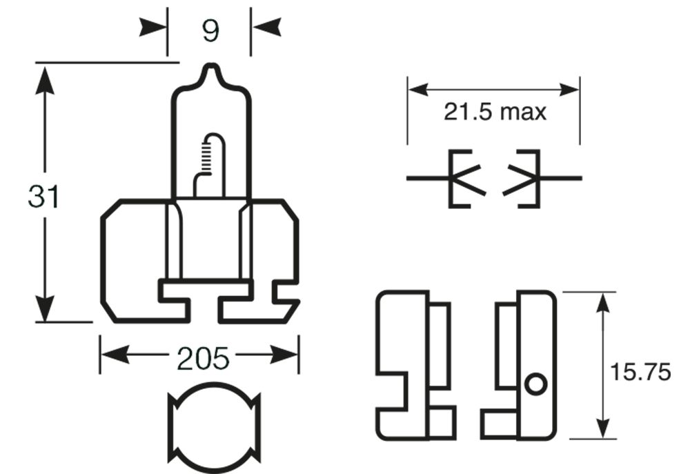 Ring Halogen Bulb 12V 55W H2