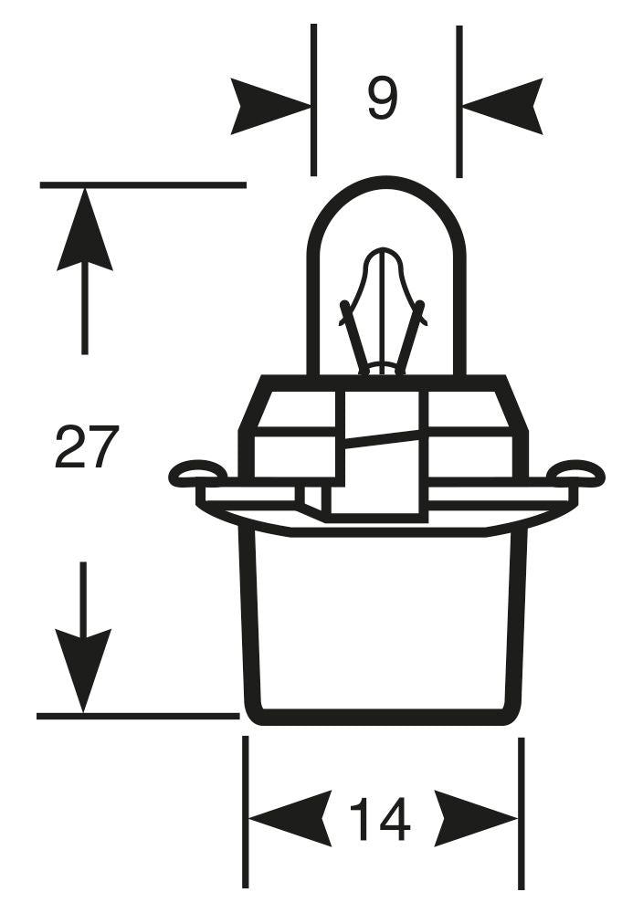 Bombilla de luz de anillo de 12 V, casquillo blanco de 2 CPW