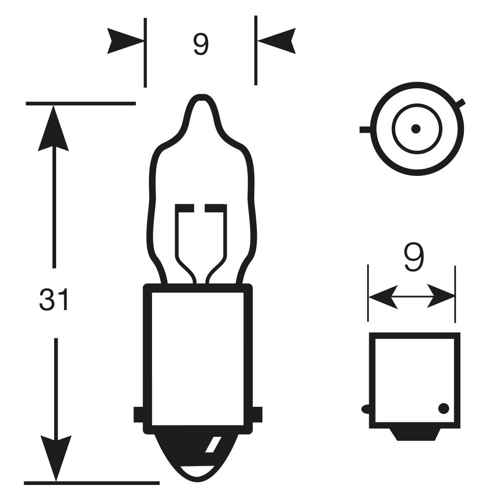Bombilla de anillo 12V 6W H6W