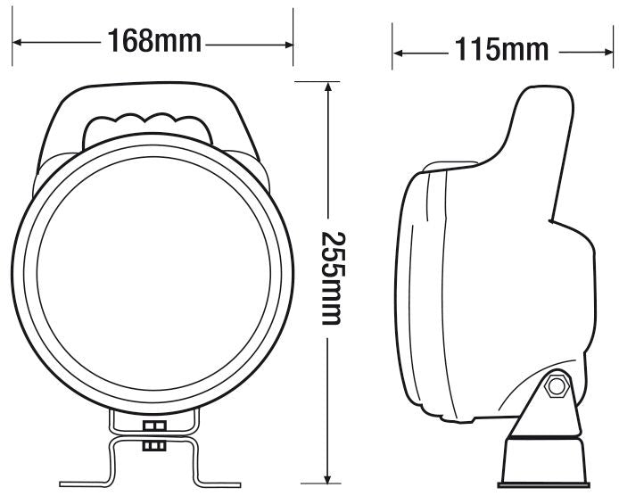 Luz de trabajo LED redonda de anillo ajustable de 12-24 V
