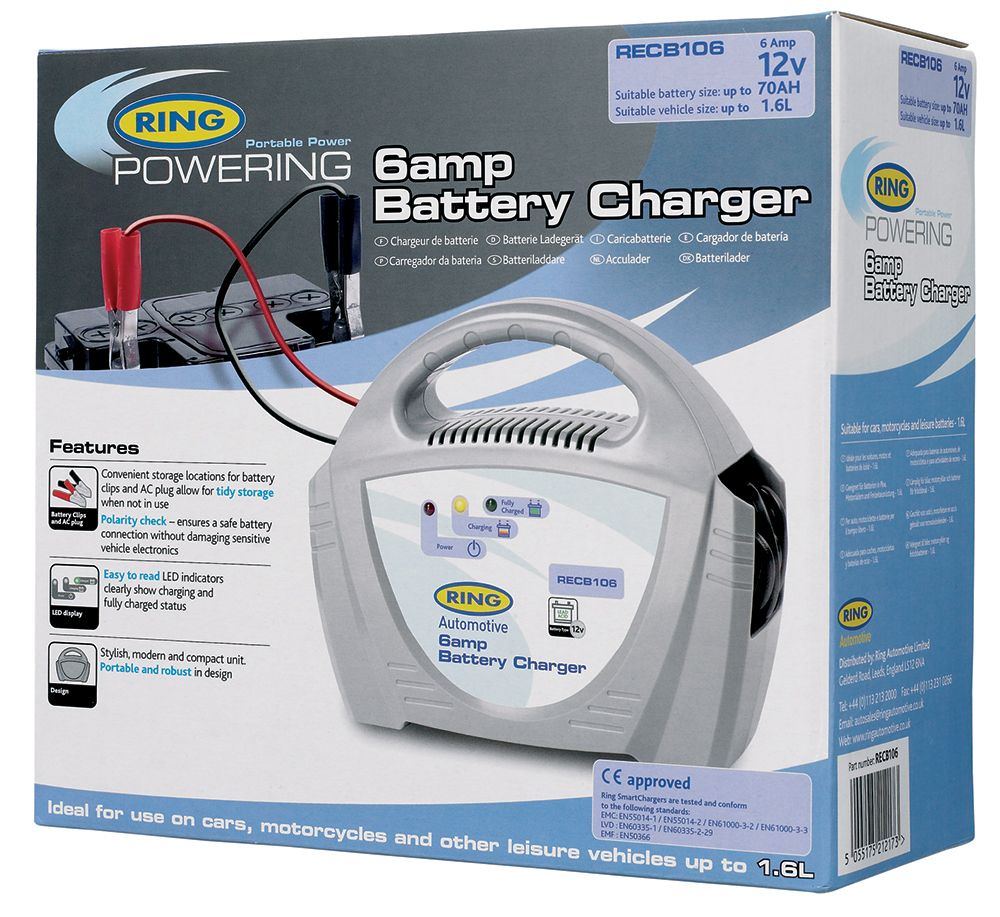 Ring Caricabatteria portatile Fai da te 12V 6 Amp