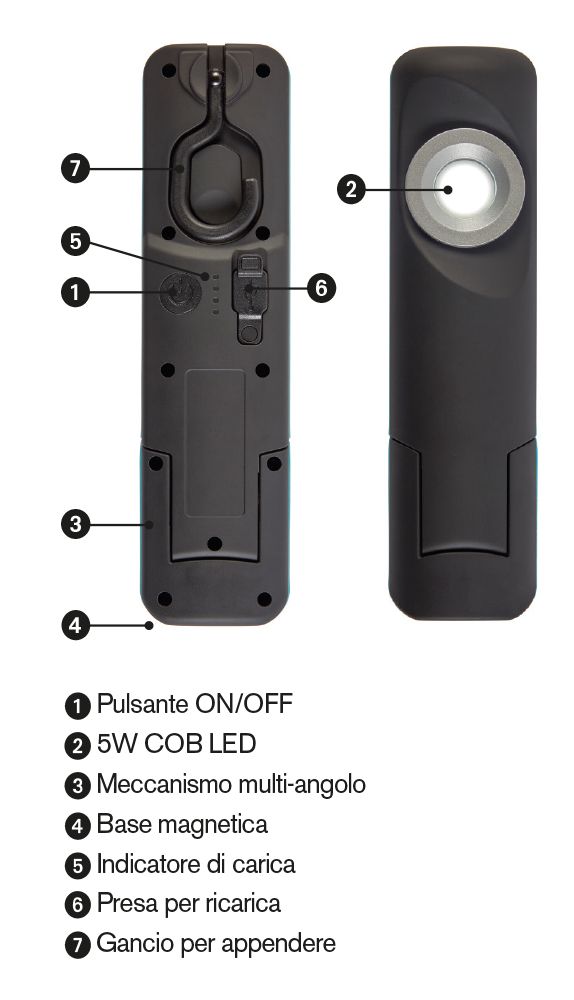 Ring Lampada da ispezione professionale a led MAGFlex Arc