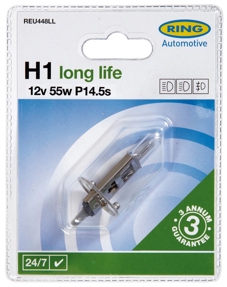 Bombilla de larga duración Ring 12V 55W H1