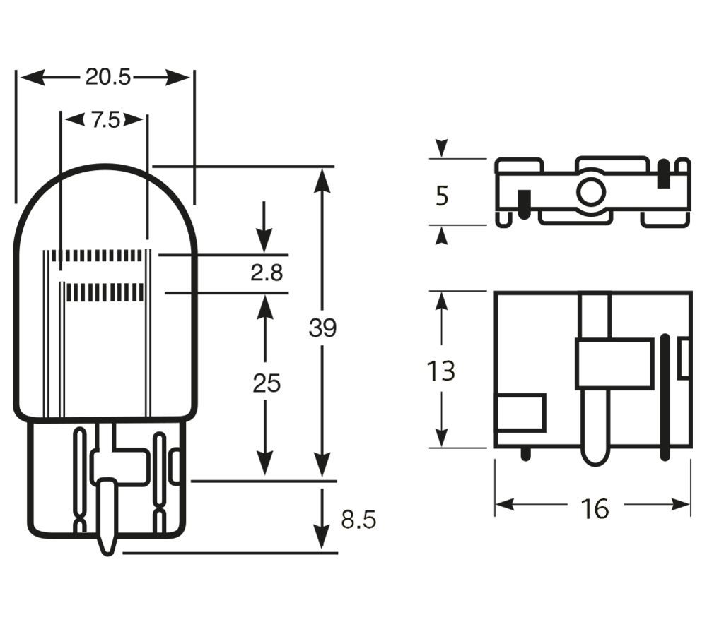Ring Bulbs 12V 21/5W W21/5W