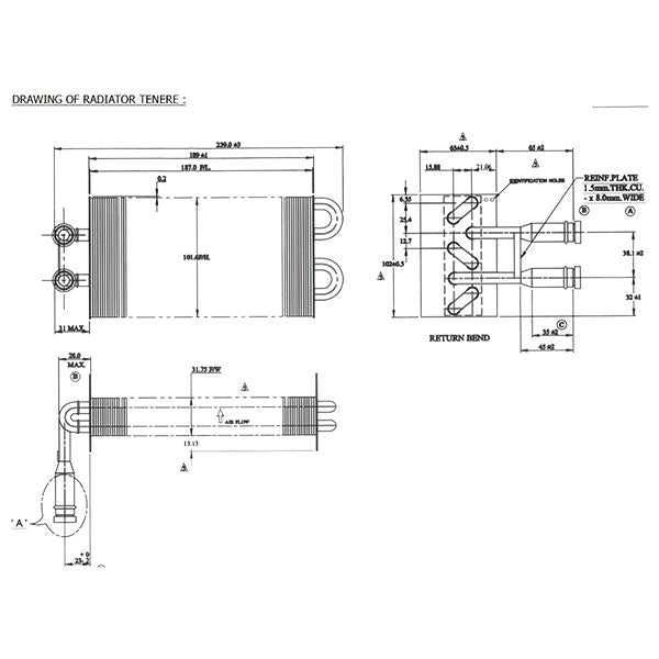 Radiatore per RIS260 RIS260R