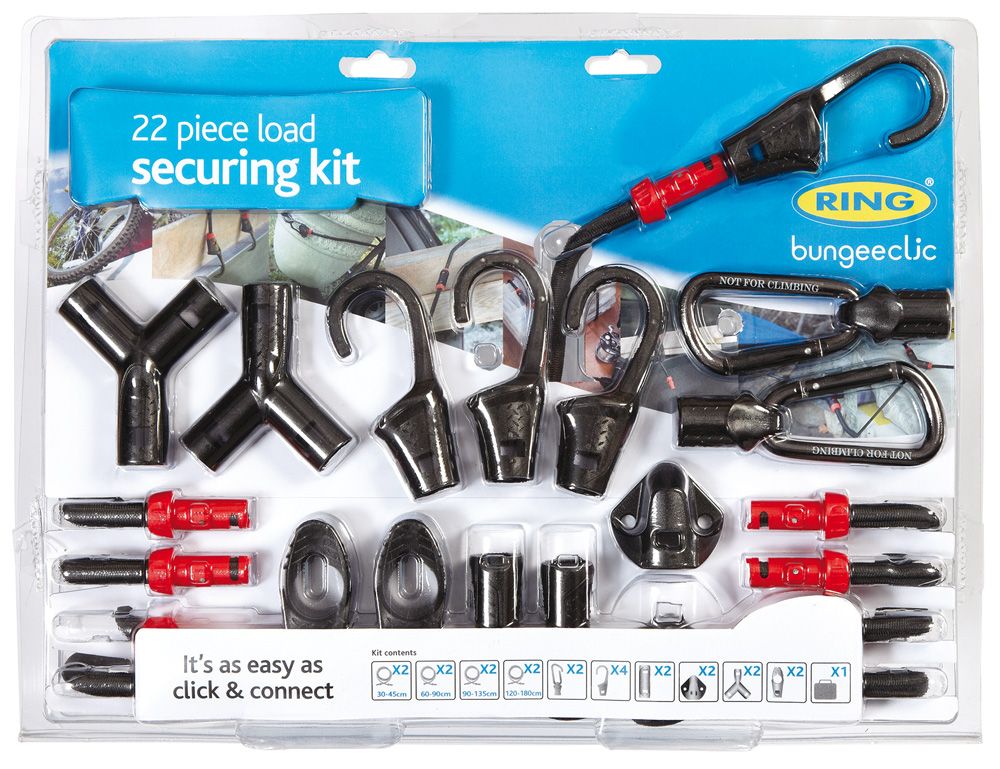 Ring Kit elastici fermabagagli 22 pezzi Bungeecljc