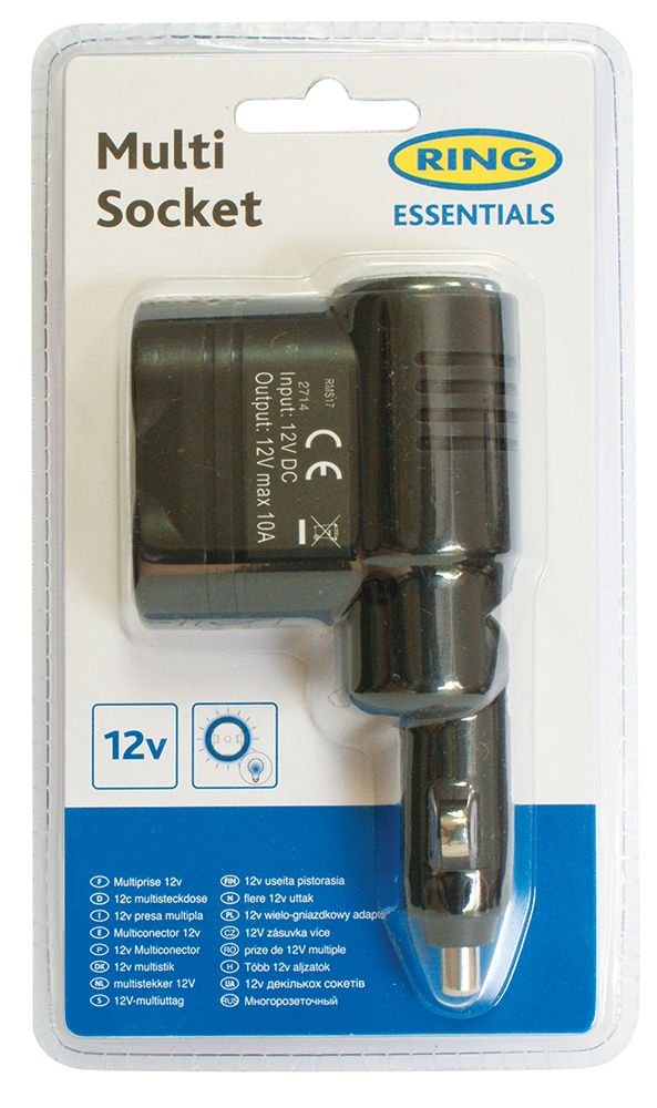 Toma de mechero triple Ring de 12 V y 10 A