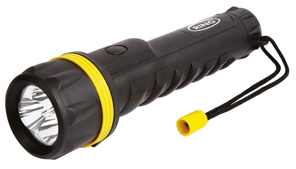 Ring LED flashlight in rubber