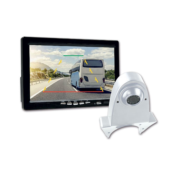 White rear view camera kit for vans with RTC066 monitor