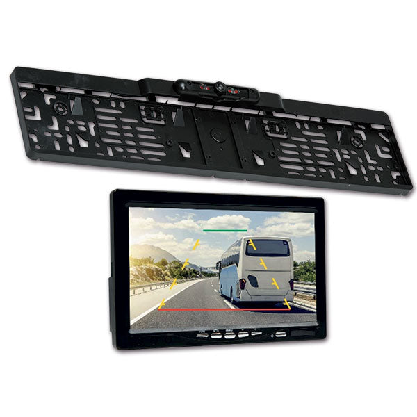 Kit de soporte para matrícula con cámara trasera y monitor RTC070