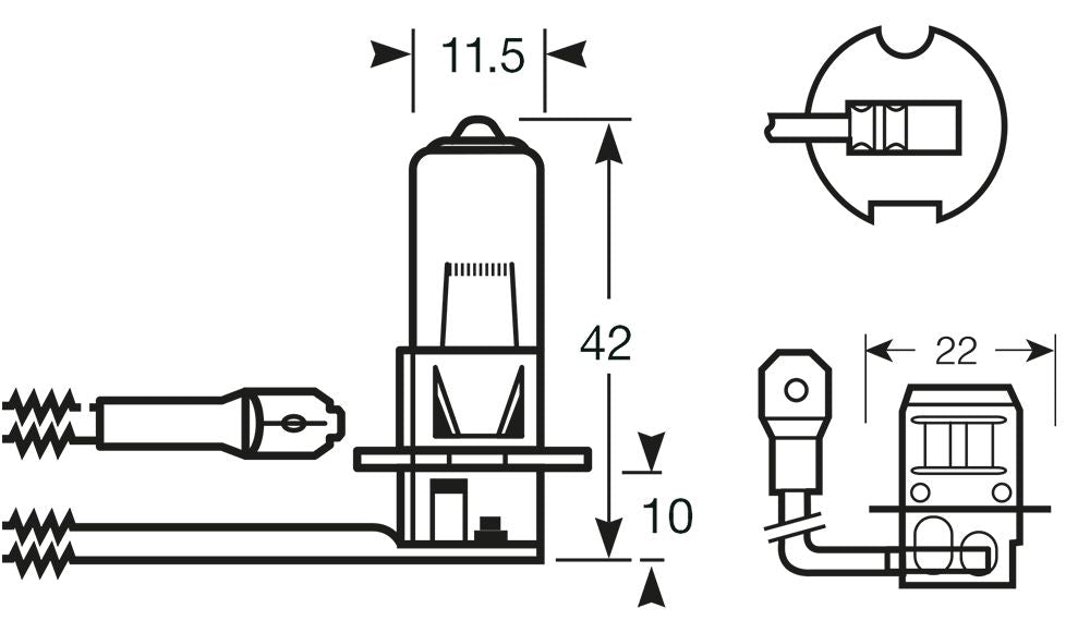 Bombillas de xenón de anillo Max H3 12 V 55 W