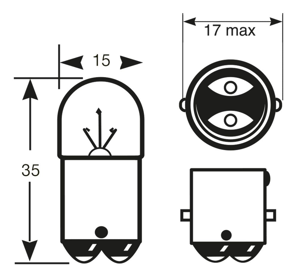 Ringbirnen 24V 5W R5W