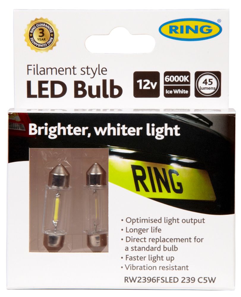 Ring Lampadine led a filamento C5W 12V