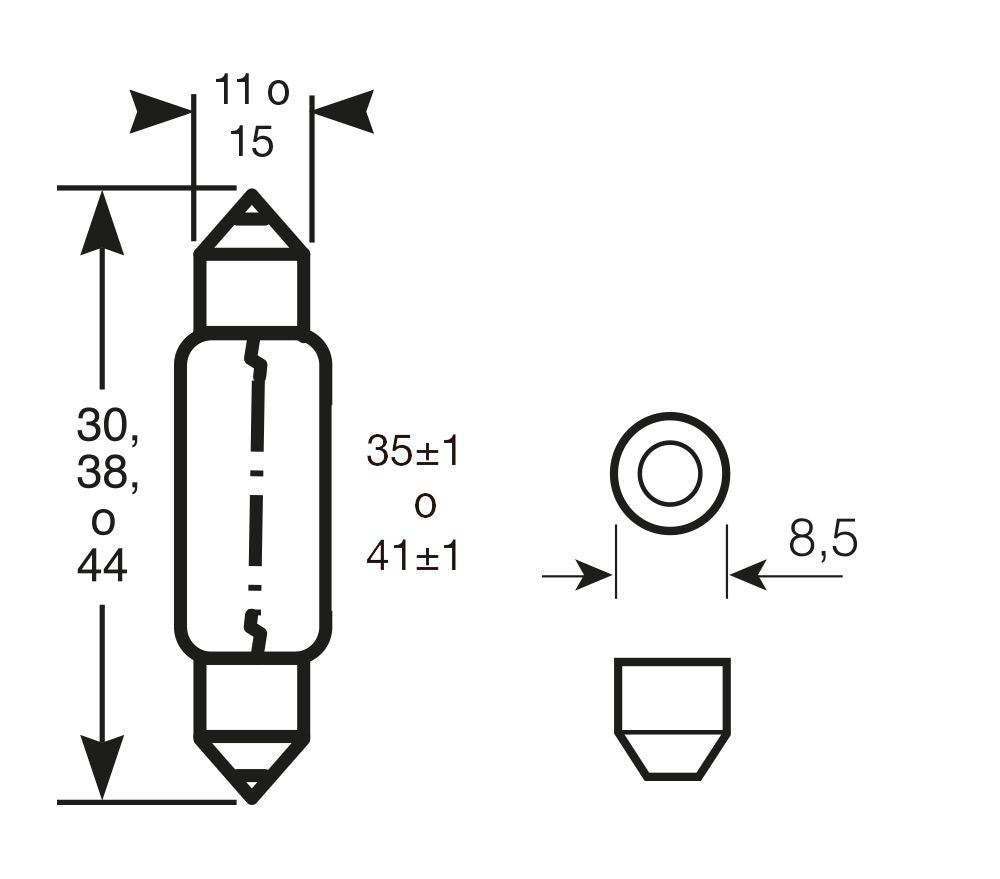 Ring Bulbs 24V 5W C5W