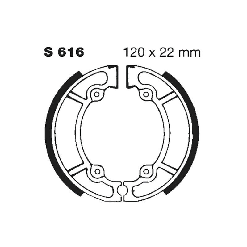 EBC Brake Shoes Suzuki Rm 125/25081-87 Grooved S616G