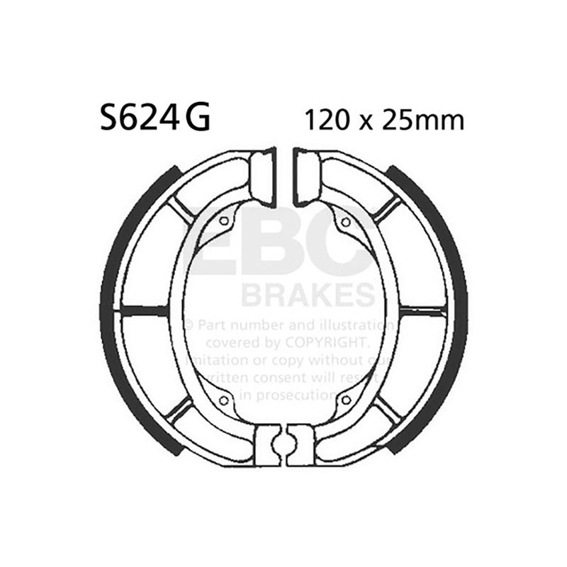 EBC Brake Shoes Suzuki Address 50/10092-96 Grooved S624G