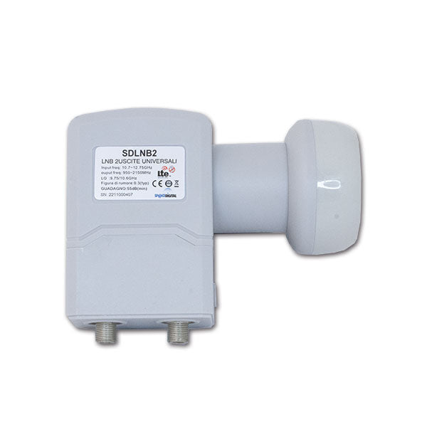 Illuminatore antenna satellitare LNB Twin universale SCR602