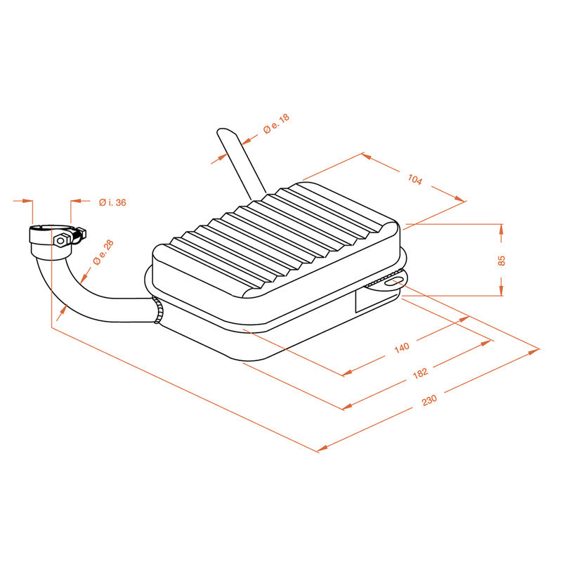Piaggio Vespa 53-56 Auspuffseite
