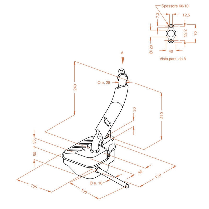 Sito Marmitta piaggio Vespa 50 Special