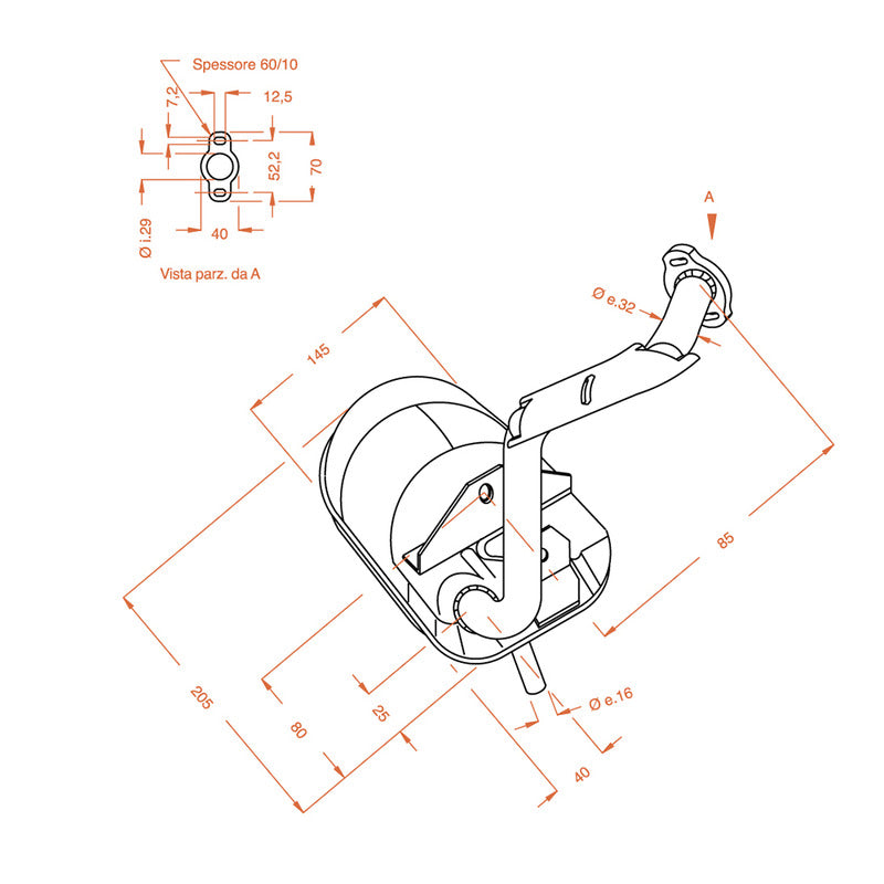 Piaggio Vespa PK 50 Auspuffseite
