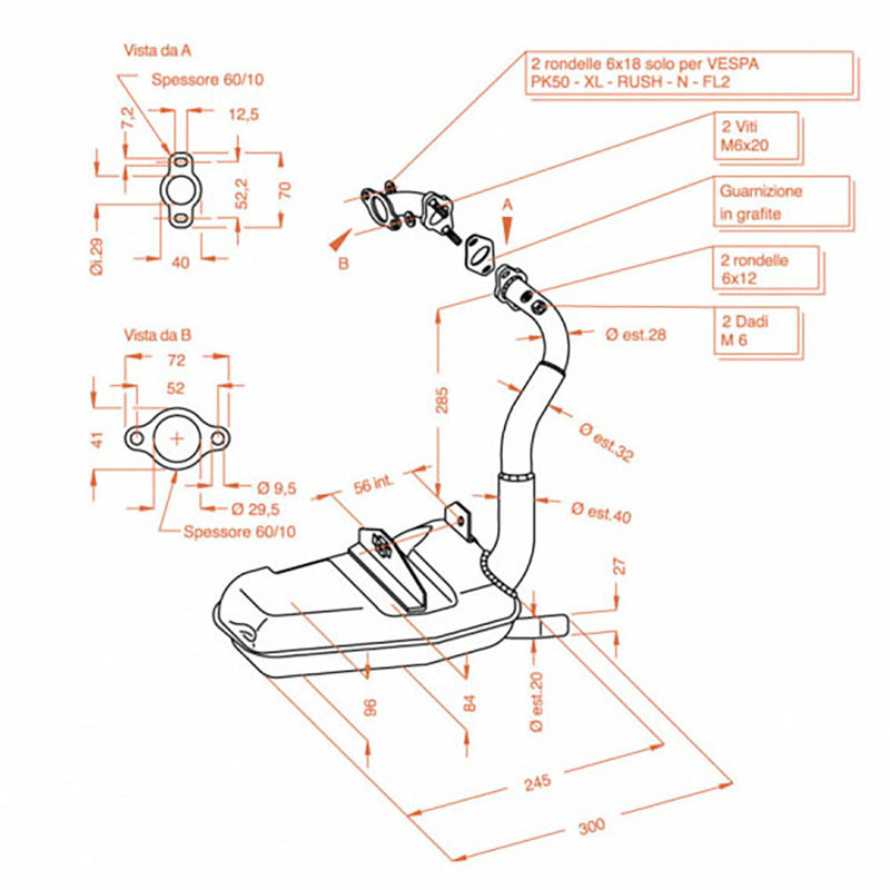 Sito Marmitta piaggio Vespa Pk 50