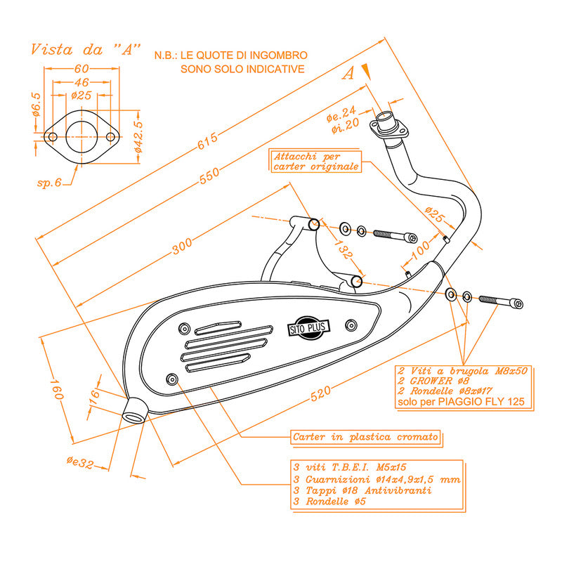 Webseite für Auspuffanlagen der Piaggio Liberty 125/150/200