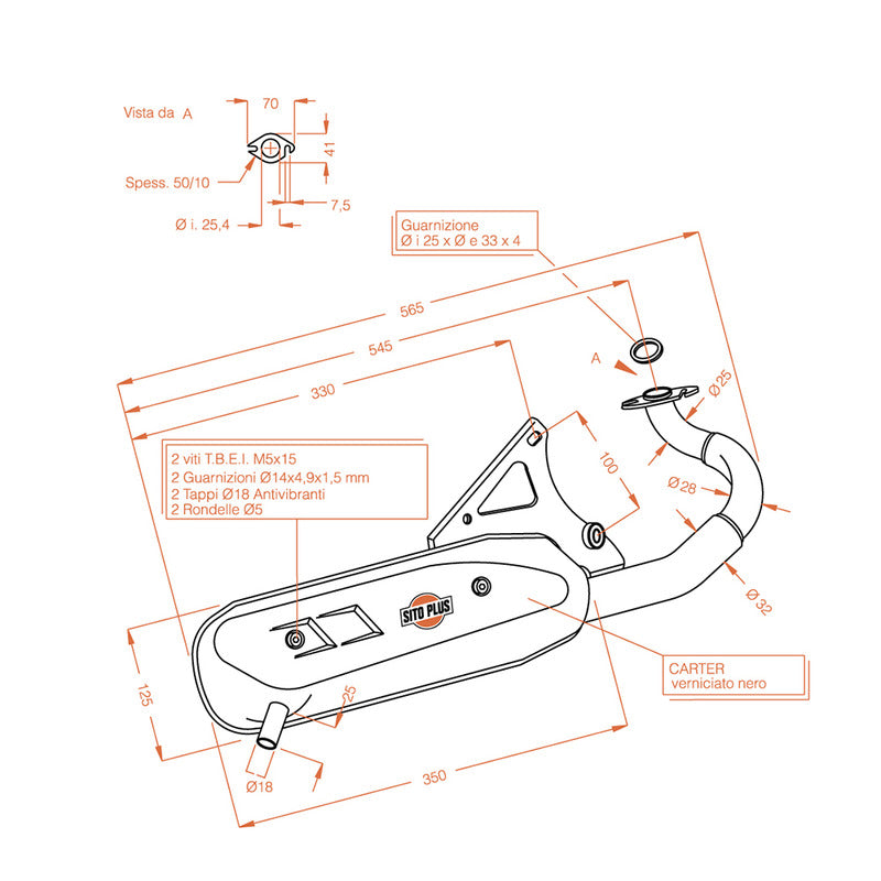 Sito Marmitta malaguti F10 50 92-99