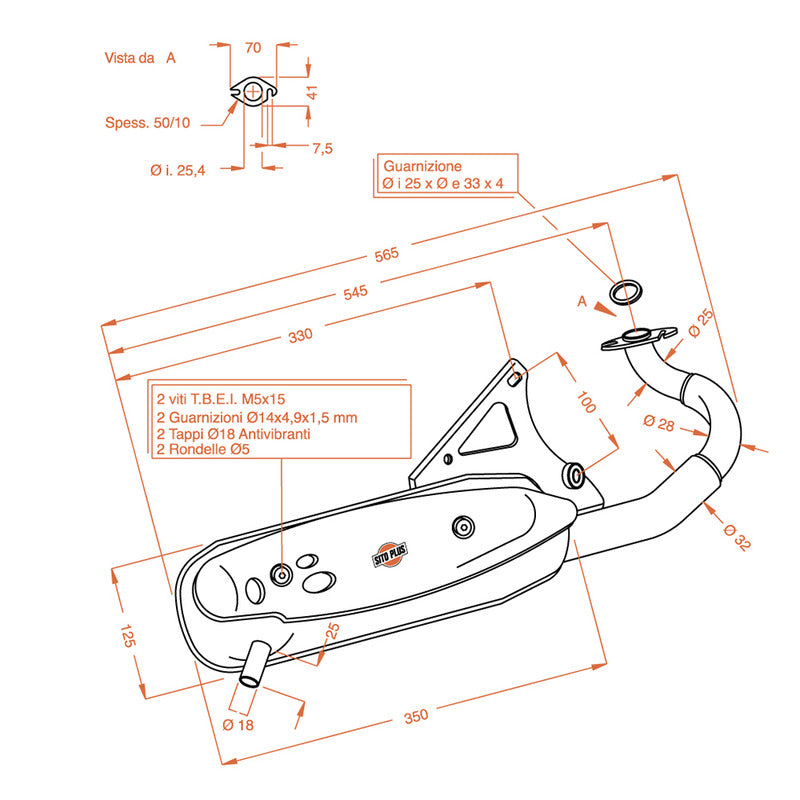 Sito Marmitta Aprilia Scarabeo 50 Dt 93-97