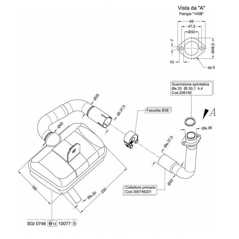 LML Star 4 150 13-15 Auspuffseite