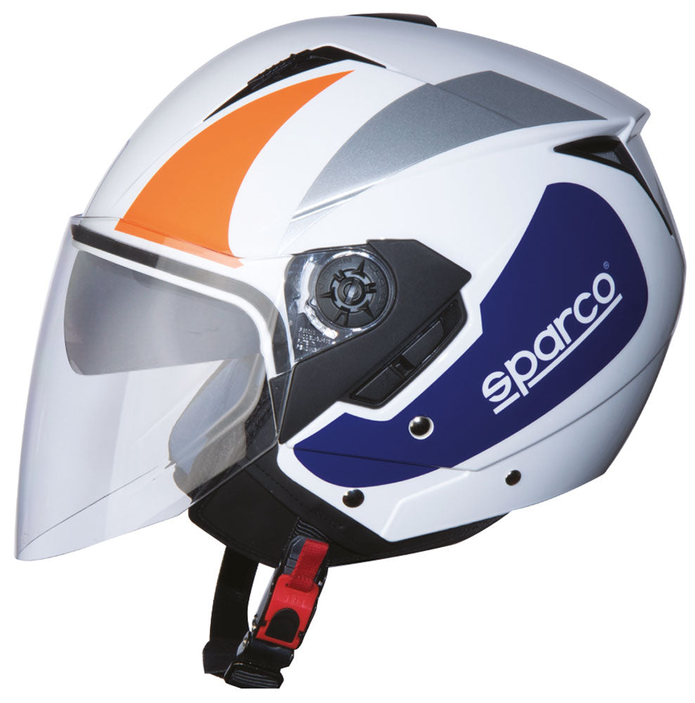 Sparco Casco moto SP503 bianco/arancio taglia S