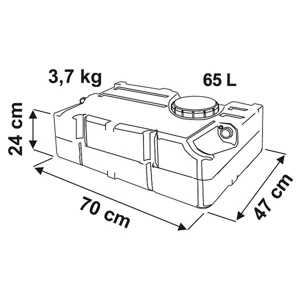 Fiamma Tank 70 Serbatoio Acqua 70L per Camper 08306-01-