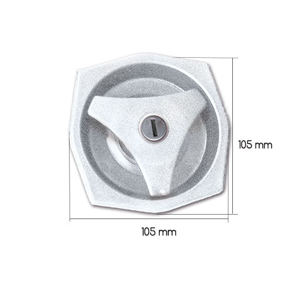 Tirador exterior 1033 blanco con llaves SRT1033BPE