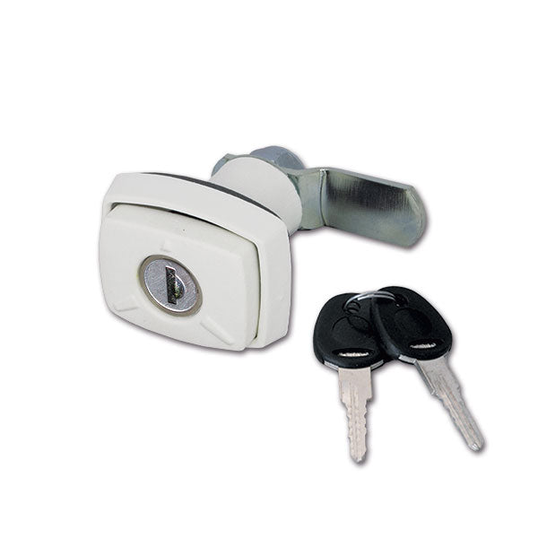 Cerradura blanca 1036 con cilindro y llave SRT1036B