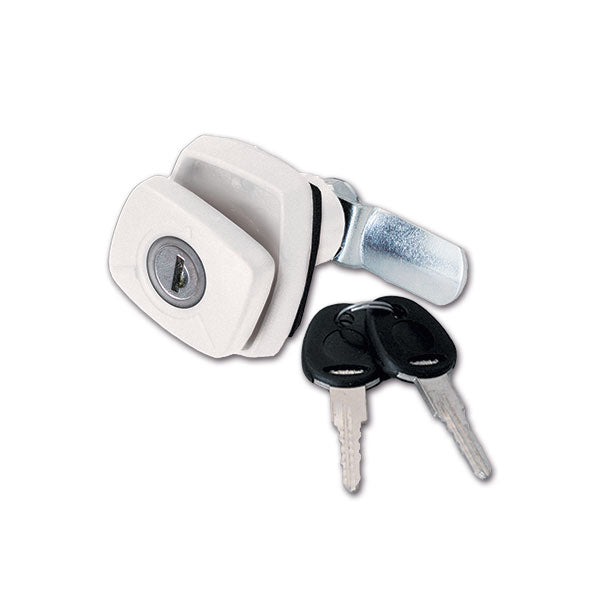 Cerradura blanca 1036 con cilindro y llave SRT1036B