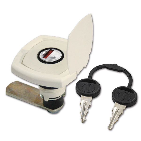 Cerradura blanca 1049 con par de llaves SRT1049B