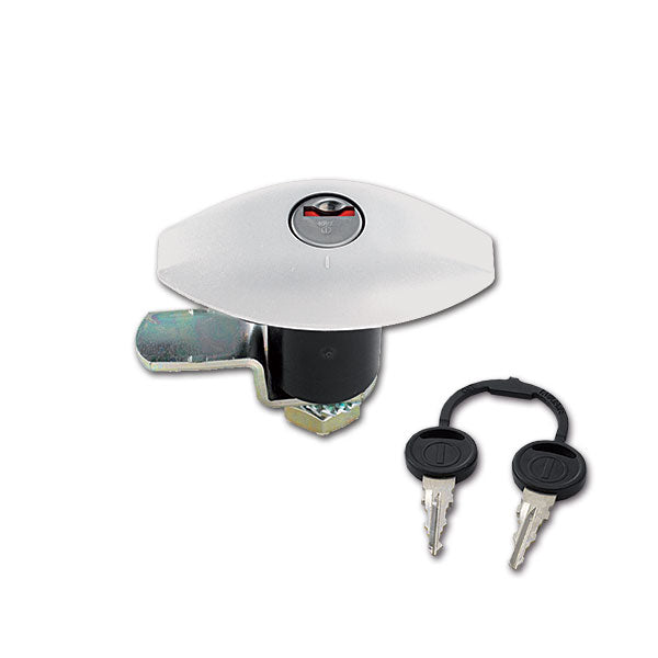 Serratura 1051 bianca con cilindretto e chiavi SRT1051B