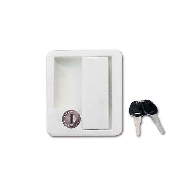 Cerradura blanca 1070 con llave y cilindro SRT1070BPE
